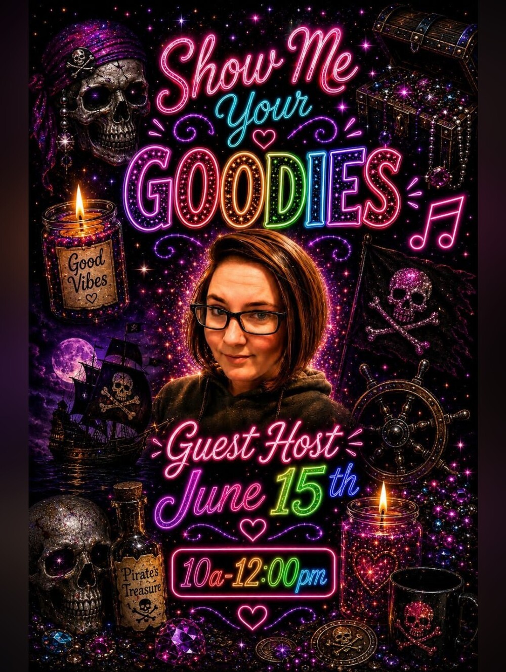 Show Me Your Goodies- Guest Host Flyer